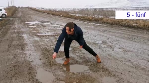 lectii gratuite de limba germana o profesoara din botosani ii invata pe internauti sa numere gropile din asfalt video