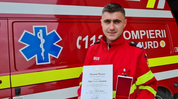 tanar pompier prahovean medaliat de klaus iohannis dupa o interventie salvatoare