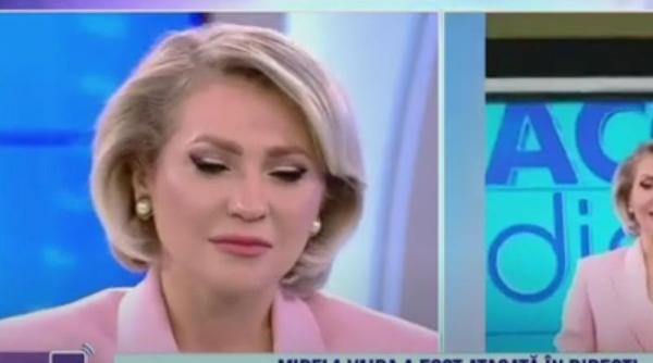mirela vaida atacata in direct ce e asa mare mirare video