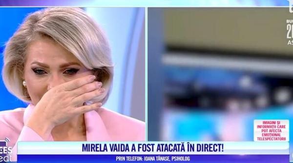 mirela vaida atacata in direct ciutacu incident la mall pentru procuratura nu a contat meseria noastra nu presupune sa luam bataie