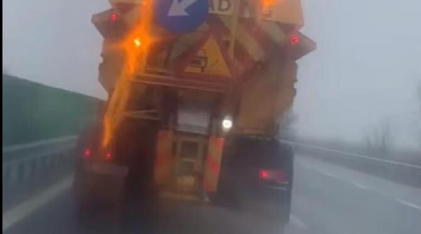 ninge pe autostrada a2 avertizare pentru soferi