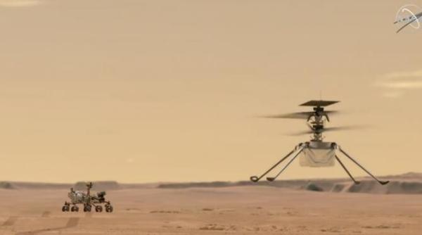 se pregateste primul zbor cu elicopterul pe marte