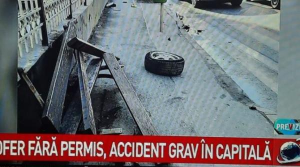 un sofer fara permis a facut accident in bucuresti doi copii au fost raniti