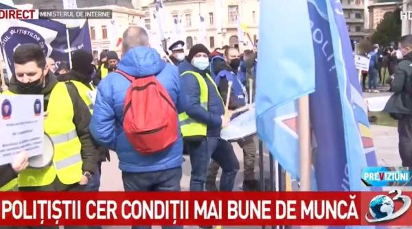 miting de amploare al politistilor la ministerul de interne