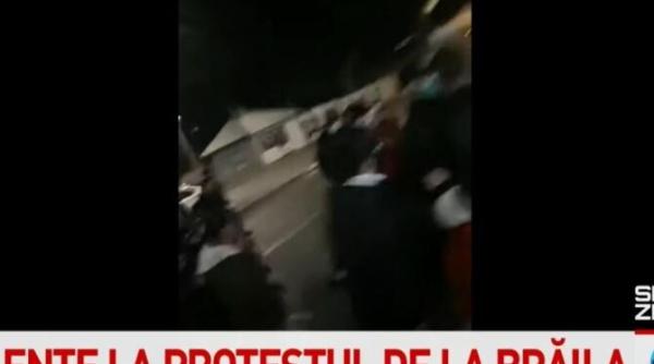 violente la protestul din braila