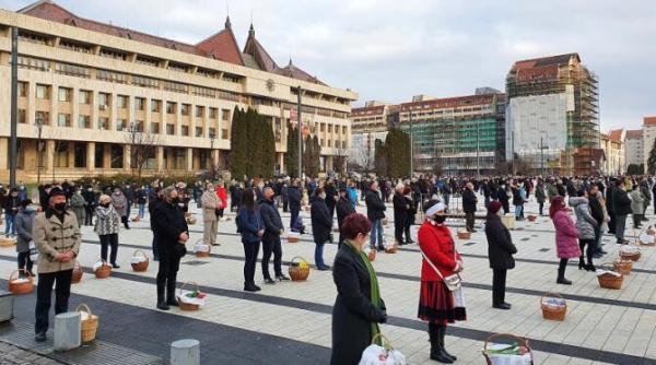 impresionant ceremonial la miercurea ciuc pentru sfintirea bucatelor de paste   galerie foto