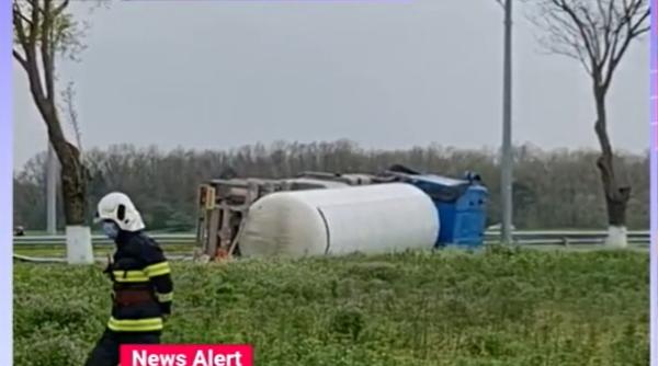 pericol de explozie in constanta dupa rasturnarea unei cisterne cu gpl