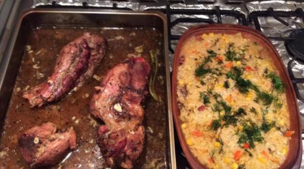 orez cu legume si cascaval garnitura pentru friptura de miel reteta pilotului osiceanu