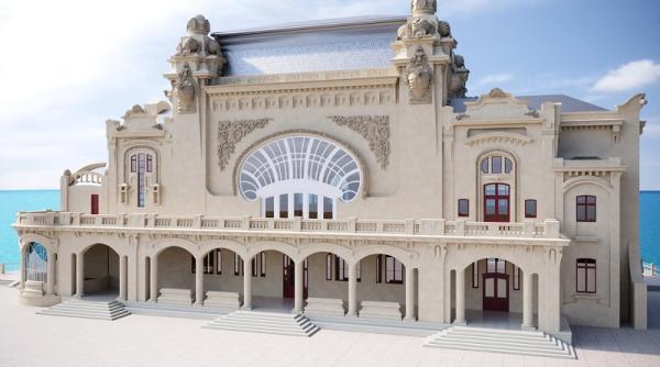 circa 100 de persoane lucreaza zilnic la restaurarea cazinoul constanta