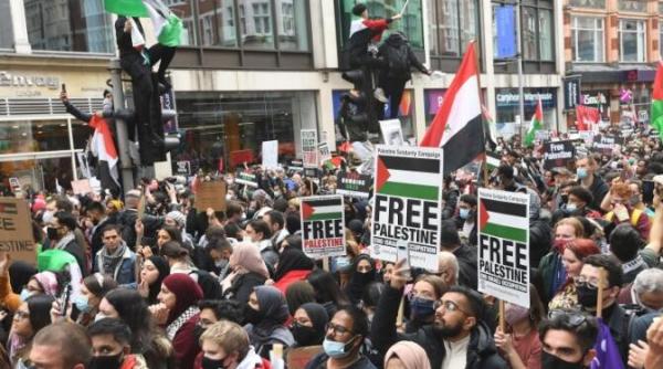 manifestatie propalestiniana la londra mii de persoane participa