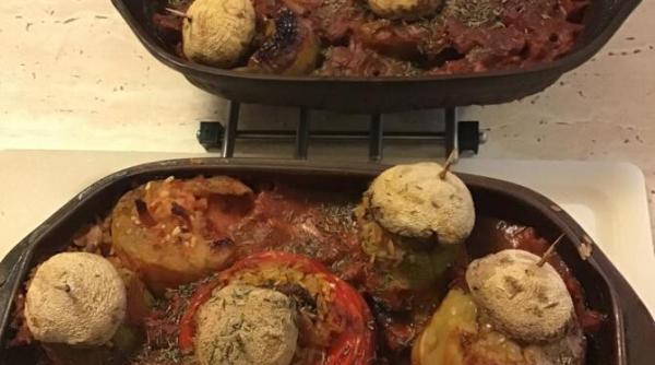 ardei umpluti cu orez si legume a la cezar osiceanu