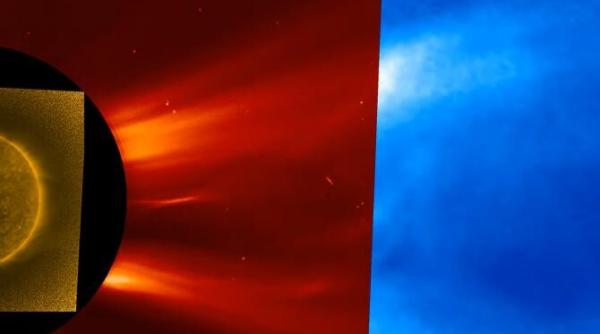 eruptie masiva pe soare surprinsa de o nava spatiala video