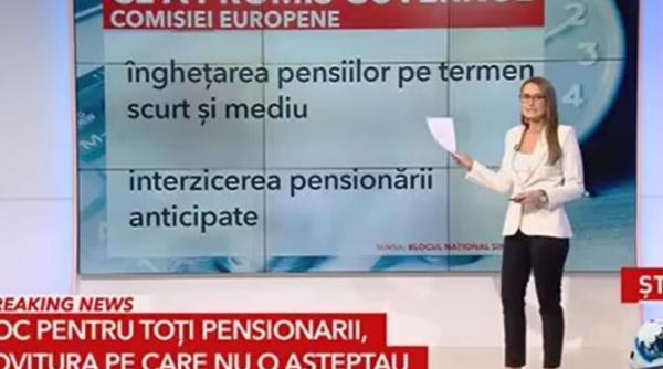 antena 3 document privind inghetarea pensiilor prezentat de guvernul romaniei la bruxelles