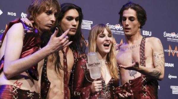 eurovision 2021 trupa italiana maneskin castigatoarea trofeului