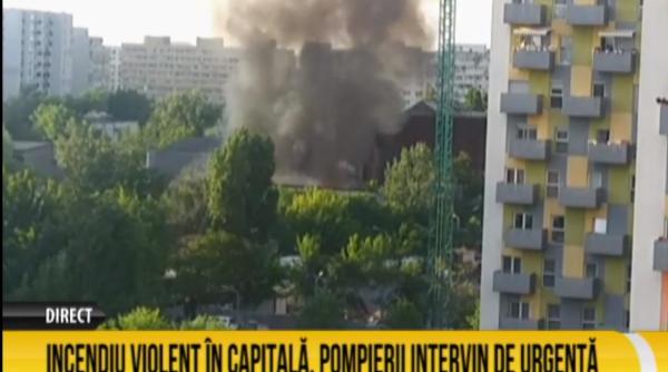 incendiu violent in bucuresti interventie de urgenta
