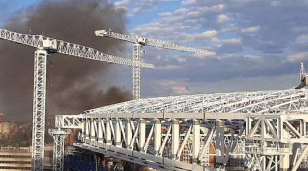 incendiu pe stadionul santiago bernabeu din madrid