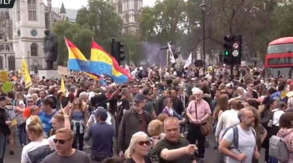 protest contra restrictiilor la londra cel mai mare din toate timpurile video