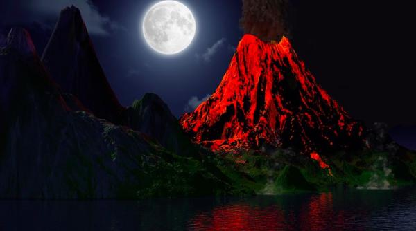 video un meteorit se prabuseste intr un vulcan