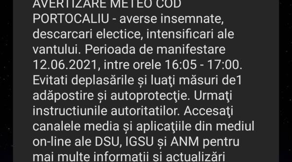 ro alert in bucuresti cod portocaliu de ploi