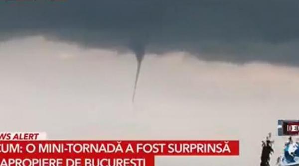 un nor fuior asemanator cu o tornada a fost surprins in nordul capitalei