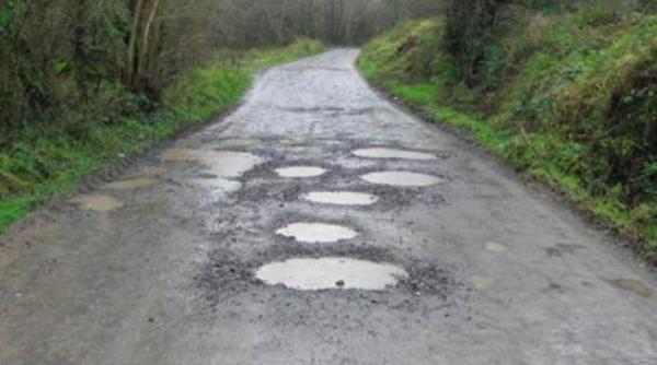 localnicii au plantat visini in gropile din asfaltul unei comune argesene