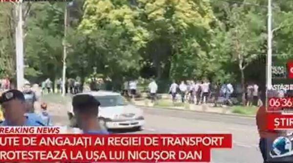 protest al angajatilor stb la usa lui nicusor dan