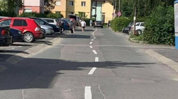 marcaj rutier serpuit la cisnadie primarul orasului da vina pe un muncitor incepator foto