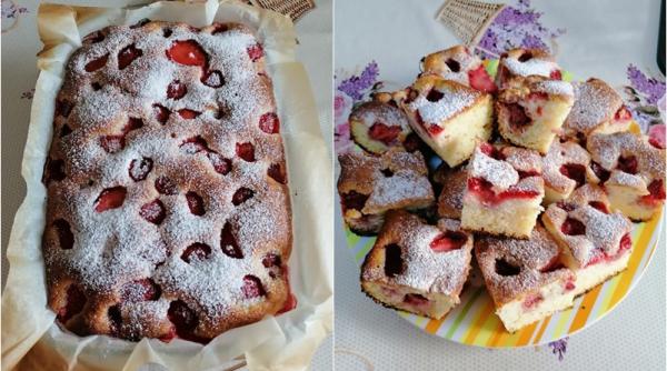 prajitura pufoasa cu capsune reteta ieftina ramai cu bani frumosi in buzunar si un desert delicios