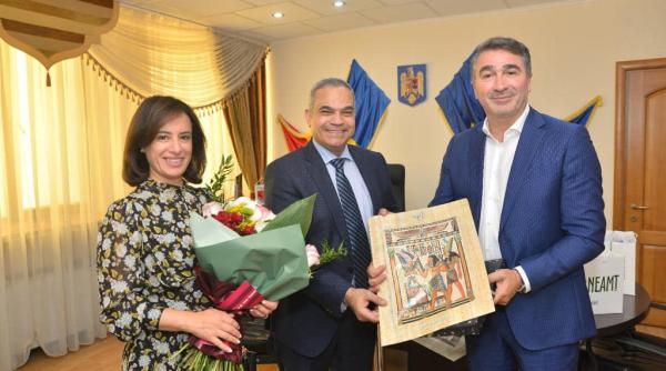 ambasadorul egiptului vizita oficiala la cj neamt intalnire cu ionel arsene