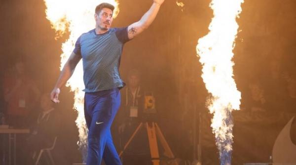 romanul care a carat pe scarile blocului discuri de 200 de kilograme  antrenament pentru olimpiada