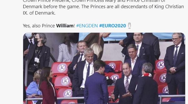 cine este romanul care a stat langa printul william si kate middleton la finala euro 2020