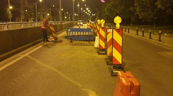 trafic inchis noaptea in zona pasajului baneasa