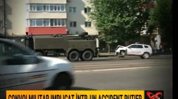 convoi militar implicat intr un accident rutier in capitala exista raniti