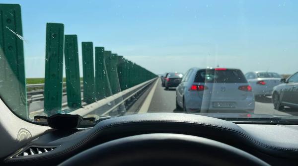 atentie soferi se circula in coloana pe a2 spre litoral