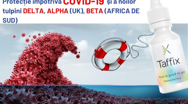spray ul nazal taffix protejeaza impotriva variantelor delta india alpha marea britanie si beta africa de sud ale sars cov 2
