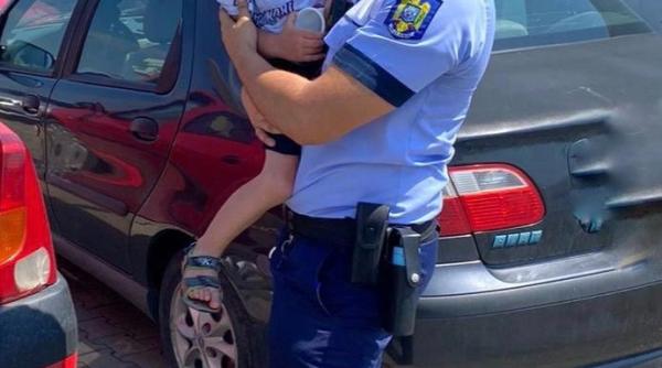 alerta intr o parcare din oradea pentru un copil blocat intr un autoturism  a intervenit politia