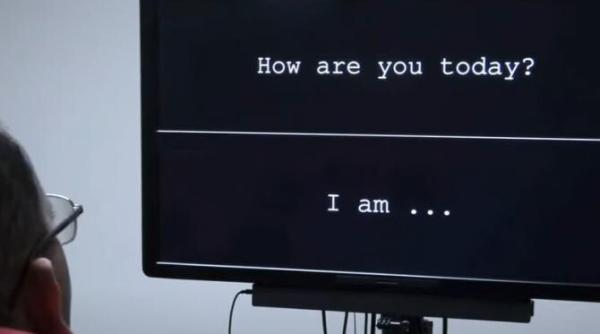 o tehnologie revolutionara a transformat gandurile unui barbat paralizat in cuvinte scrise pe un ecran video