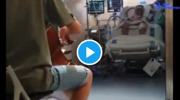 video care da fiori gestul unui baiat de 13 ani in timp ce tatalui sau era la terapie intensiva din cauza covid 19