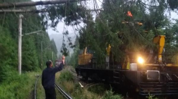 traficul feroviar afectat de furtunile de noaptea trecuta