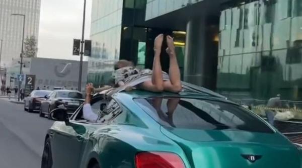 un sofer si a legat iubita de plafonul masinii si a pornit la drum video