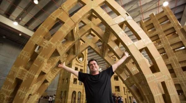 fits 2021 o cladire de 20 de metri din carton va fi ridicata in centrul istoric al sibiului