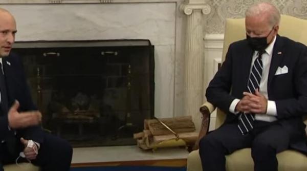 joe biden a parut ca a atipit in timpul dialogului oficial cu premierul israelului video