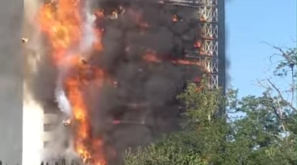 incendiu urias in milano un bloc cu 20 de etaje a ars ca o torta video