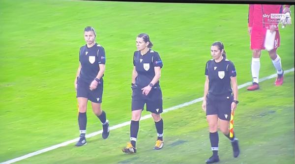 meciul romania liechtenstein arbitrat de o brigada feminina