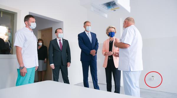 misterul prizei care atarna la spitalul municipal in timpul vizitei iohannis von der leyen conf dr paun santier in lucru nu au inteles