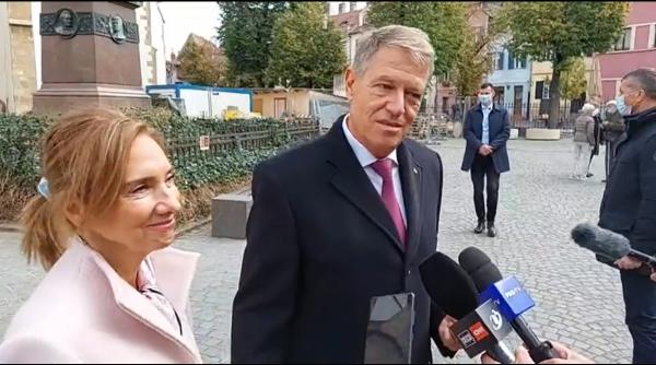 biserica evanghelica din sibiu inaugurare dupa renovare klaus iohannis si sotia sa prezenti am avut noroc cu o donatie din germania