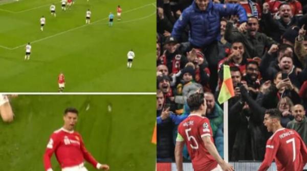 fenomenul cristiano ronaldo bucurie extrema dupa ce a salvat o din nou pe manchester united cu atalanta imagini de senzatie