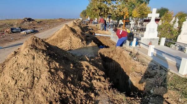 imagini dramatice din cimitirul orasului slobozia zeci de morti covid groparii depasiti de situatie