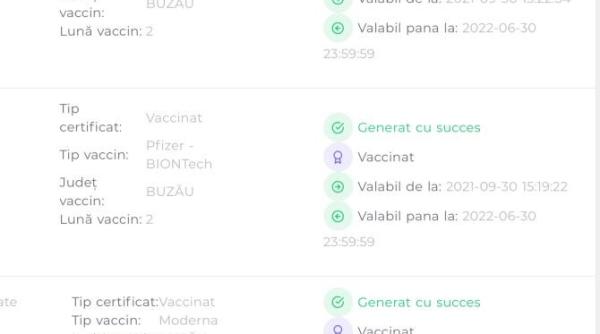 numarul dozelor de vaccin pe care trebuie sa l ai pentru a beneficia de certificatul verde care iti da libertate de miscare