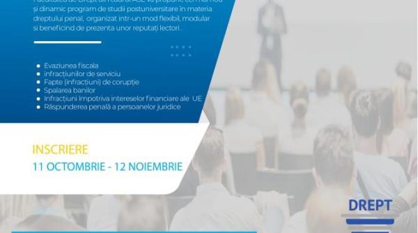 un nou program postuniversitar la facultatea de drept ase drept penal al afacerilor